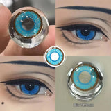 Popxstar  2PCS(1 Pair) Myopia With Diopter Colorful Cosplay Contact Lenses For Eyes Yellow Blue Red Green Halloween Lenses Yearly