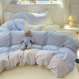 Popxstar  New cloud cotton lace summer quilt four-piece summer cool quilt single thin dormitory air conditioner quilt