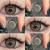 2PCS Korea Color Contact Lenses Blue Green Beauty Pupil Natural With diopter Makeup Fashion Grey Black Lens Free Delivery