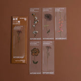 Popxstar 5Pcs Flower Series Bookmarks for Books PVC Book Mark Page Marker Cute Stationery Student School Supplies