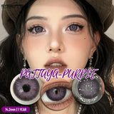 1Pair Natural Colored Contacts Lenses Gray Eye Contacts  Soft Brown Eyes Lenses Yearly Korean Pink/Purplr Beauty Pupils