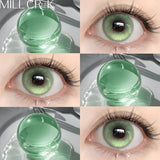 Hot Sale 1 Pair Colored Contact Lenses Natural with Prescription Green Lens Soft Brown Beauty Pupils Makeup Contacts