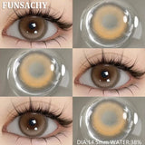 Popxstar  1 Pair Myopia 0~-8.00 Degree Color Contact Lenses for Eyes Natural Lenses with Prescription Diopter Eye Contacts Yearly