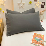 Popxstar Gray Pillows Cover 2pcs Pillowcase 48x74cm Cushion Cover Rectangle Pillowslip for Home funda almohada Simple Style Pillow Case