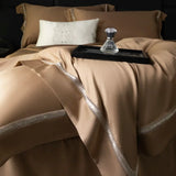 Popxstar  800TC Lyocell Bamboo Fiber Soft Silky Cool Feeling Summer Bedding Set Glossy Duvet Cover Set Bed Sheet/Fitted Sheet Pillowcases