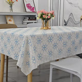 PVC Printed Square Tablecloth Waterproof Oil Resistant Washable Table Cloth Home Minimalist Dining Table Coffee Tables Cover