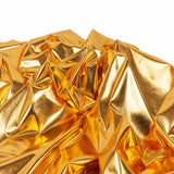 Popxstar Gold Shiny Color Four-sided Stretch Full Version Fabric for Wedding Dress Decoration Stage Performance Costume Fabri