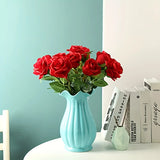 Popxstar 12pcs Realistic Artificial Rose Bouquet for Weddings, Birthdays, and More  for Floral Arrangements and Home Decor