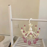 Popxstar Plastic Princess Style Beautiful Drying Rack Multi-functional Underwear Socks Clip Clothes Hanger Dryer Towels Cloth Drying Rack