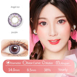 Popxstar  -1 Pair/2PCS 11 Colors Lenses Multi-coloured Contact Lenses for Eyes Comestic Beauty Pupils Myopia Color Lens Blue Gray