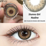Popxstar New 1pair Colored Contact Lenses for Eyes Blue Natural Look Brown Eye Lenses Cosmetic Beauty Pupils