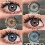2pcs Colored Contact Lenses Natural Gray Beauty Pupils Fashion Blue Contacts Brown Eyes Lenses Green Eye Color Lenses