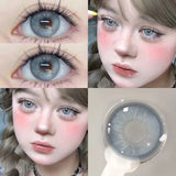 Two Pieces Diamond Collection Color Contact Lenses Myopia Contact Lenses with Diopter Lenses and Eye Contact Free Shipping New