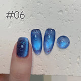 Summer Popular Refreshing Colorful Bubble Water Cat Eye Gel Nail Polish Super Glitter Glass Bead Nail Salon Nail Art