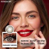 Popxstar  1 pair Green Color Series Contact Lenses for Eyes Natural Blue Lenses Eye Makeup Beauty Pupils Yearly Use Cosmetics Len