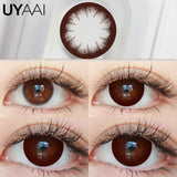 Popxstar 2PCS Color Contact Lenses (Pearl Series) Brown Natural Lenses Gray High Quality Eye Contacts 14.5mm Big Pupil Beauty Lense