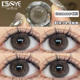Popxstar  2Pcs Korea Colored Contact Lenses Diameter 14.5mm Prescription Myopia Degree-0.00to-8.00Makeup Soft Lens Eye Beauty Pupil