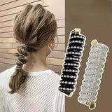 Popxstar 1/3Pcs Fashion Ponytail Elastic Hair Bands for Women Telephone Wire Hair Ties Scrunchies Hairbands Girls Hair Accessories