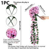 Popxstar spring decorating ideas for the home 1PC Artificial Flowers Long Vine Rose Home Wedding Outdoor garden yard Arch Decorations Christmas Celebration photography party