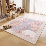 Popxstar Desk Chair Square Carpet Study Office Chair Floor Mat Chairs Rug for Living Room Floral Geometric Sillas De Oficina Alfombra