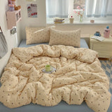 Popxstar  100% Cotton Bedding Set Cartoon Cute Animals Duvet Cover Set Bed Linen Flat Sheets Set 2 Pillowcases Single Double Queen Size