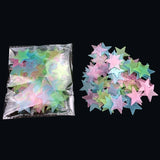 Popxstar 3/50/100pcs Fluorescent Glow the Dark 3D Stars Moon Wall Stickers Kids Baby Rooms Decoration Girls Bedroom Ceiling Home Decor