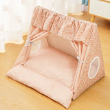 Popxstar  Cute Cat Tent House Removable Clean Dog Tent Bed Breathable Cool Cats Summer Cave Large Space Puppy Kitten House Pet Accessories