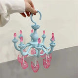 Popxstar Plastic Princess Style Beautiful Drying Rack Multi-functional Underwear Socks Clip Clothes Hanger Dryer Towels Cloth Drying Rack