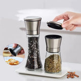 Popxstar  Black Pepper Grinder 304 Stainless Steel Manual Spice Grinder Medium Solid Particles Grindor Household Seasoning Bottle Gadget