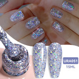 popxstar UR SUGAR 15ml Jelly Milky White Translucent Color Gel Polish Semi Permanent UV Gel Nail Art Soak Off Gel Varnish Latest Fashion