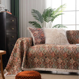 Multifunction Soft Sofa Towel Anti Cat Scratch Jacquard Thick Colored Flower Thick Sofa Cover for Living Room Sofa Blanket