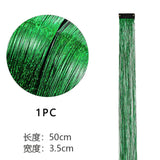 Popxstar Shiny Threads Glitter Hair Tinsel Kit Gold Silk Hair Glitter String Extensions Accessories for Women Headdress