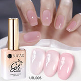 popxstar UR SUGAR 15ml Jelly Milky White Translucent Color Gel Polish Semi Permanent UV Gel Nail Art Soak Off Gel Varnish Latest Fashion