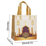 Popxstar  Eid Mubarak Gift Bags Ramadan Kareem Candy Cookie Packaging Bag Islamic Muslim Festival Party Decoration Non-Woven Tote Handbag