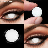 Popxstar   1 Pair Colored Cosplay Contact Lenses for Eyes White Red Black Cosplay Lens Anime Role Playing Eye Makeup Contact Lens