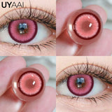 Popxstar 1 Pair Cosplay Pink Lenses for Eyes Anime Lenses for Halloween Nezuko Colorcon y2k Eye Contacts Graduated Lenses