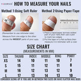 popxstar Glossy Blue Handmade Press on Nails Mermaid Tail Pearls Diamond Designs Stick-on Fake Nails Gradient Color Ballerina False Nails