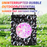 Popxstar 10 Hole Fully Automatic Bubble Blowing Handheld Electric Bubble Machine Toy Outdoor Birthday Without Battery and Bubble Water