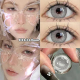 Two Large Black Eye Color Contact Lenses Prescription with Diopter Lenses with Eye Contact Lenses Student Animation Natural