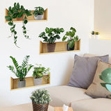 Popxstar Decorative Wall Stickers for Living Room Green Plant Plant Rack Self-Adhesive Wall Stickers