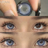 1 Pair Blue Eye Color Lens y2k Korean Fashion Colorcon Brown Natural Color Eye Contacts Black Lenses Green Pupils Gray Len