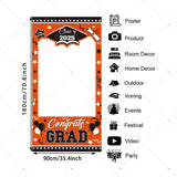 Popxstar 1PC 2025 Graduation Photo Booth Prop Frame Banner for Class of 2025 Graduate Party Shooting Photo Background Prop Decor Supplies
