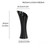 Popxstar  Special-shaped Striped Ceramic Vase Modern and Simple Flower Arrangement High-end and Versatile Home Soft Decoration Ornaments