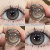 Popxstar 2PCS Colored Contact Circular Lenses Degree -0.00 to -8.00 Gray Eyes Beauty Pupil Nature Brown Makeup Lens