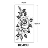 Popxstar Butterfly Fake Tattoo for Woman Black Flower Tattoo Sketch Tattoo Sticker  Rose Blossom Tattoo Temporary Waterproof