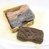 Popxstar Winter Knitted Headbands for Women Warm Woolen Knitting Ear Warmer Cross Knot Turban Headwear Girls Hair Band Hair Accessories
