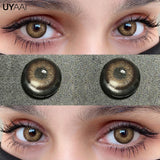 Popxstar Color Contact Lenses with Diopters Myopia Green Color Lens Eyes Purple Lenses Graduated Blue Lenses