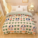 Popxstar  Milk Velvet Floral Duvet Cover, Ultra-Soft Cozy Warm Winter Reversible Plush Comforter Cover, 1 PC Botanical Flower Quilt Cover