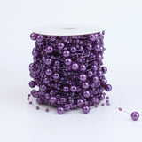 Popxstar 10M 3-8mm Beads Garland Pearl Strands Fish Chain Ribbon for Christmas Tree Wreath Gift Wrapping Decoration