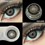 Popxstar  1 Pair Fashion Color Contact Lenses for Eyes Korean Brown Natural Soft Lenses Beautiful Cosmetic Gray Pupils Blue Lens